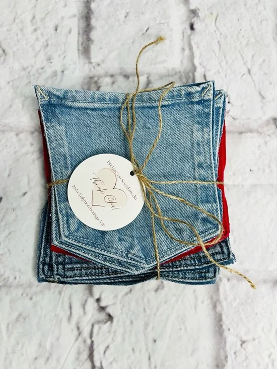 Jean Pockets for Crafting & Sewing Supplies set of 6 back pockets - Picture 1 of 5